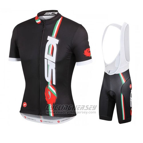 2014 Cycling Jersey Castelli SIDI Red and Black Short Sleeve and Bib Short